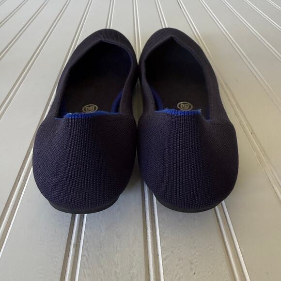 Rothy’s Navy Blue Round Toe Flat shoes size 10.5 - Picture 4 of 11